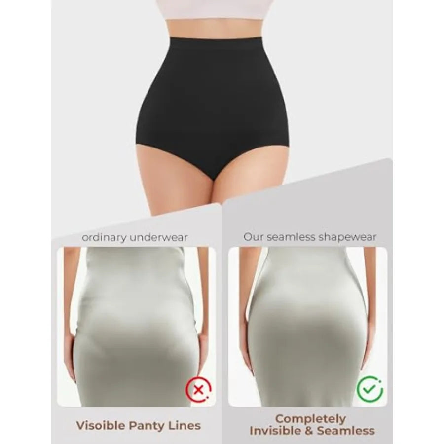 Tummy Control Shapewear Underwear for Women, Seamless Faja Body Shaper Briefs, High Waist Shorts Panties