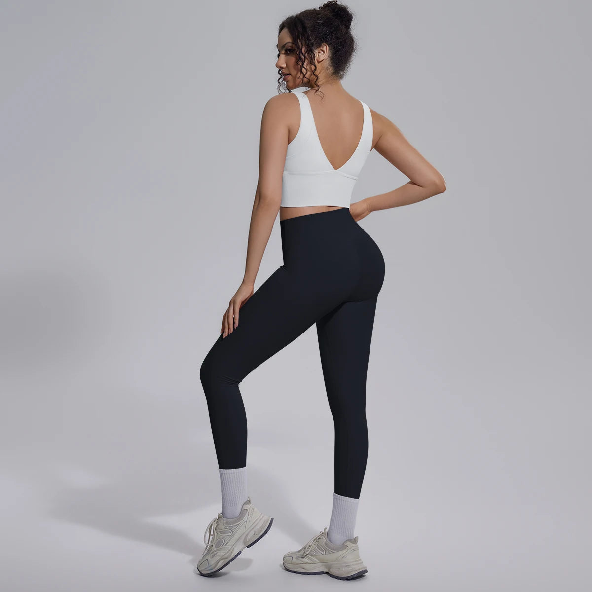2PCS Yoga Set for Woman's Quick Drying Legging Outdoor Running Fitness Pants Summer Gym Backless Sports Bra with Chest Pad