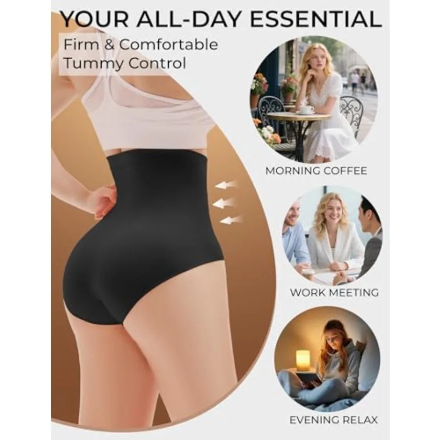 Tummy Control Shapewear Underwear for Women, Seamless Faja Body Shaper Briefs, High Waist Shorts Panties