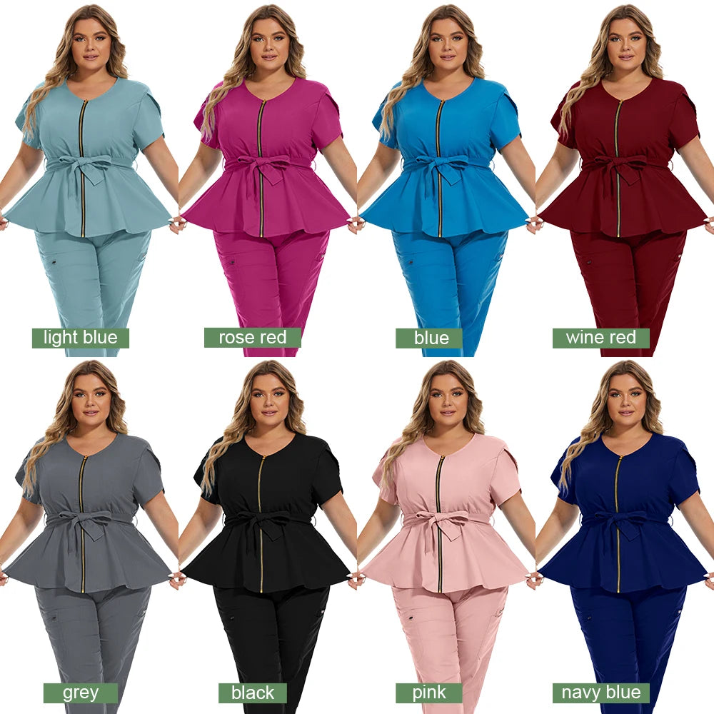 Hot Sales Scrub Sets Uniform Women Joggers Breathable Dentist Veterinary Scrubs Pet Store Pharmacy Worker Uniforms Fashion Scrub