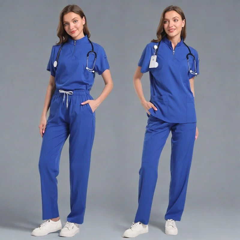 Wholesale Scrubs Uniforms Sets Medical Scrub Stretch Suit Healthcare Nursing Articles Unisex Surgical Uniforms Woman Men Uniform