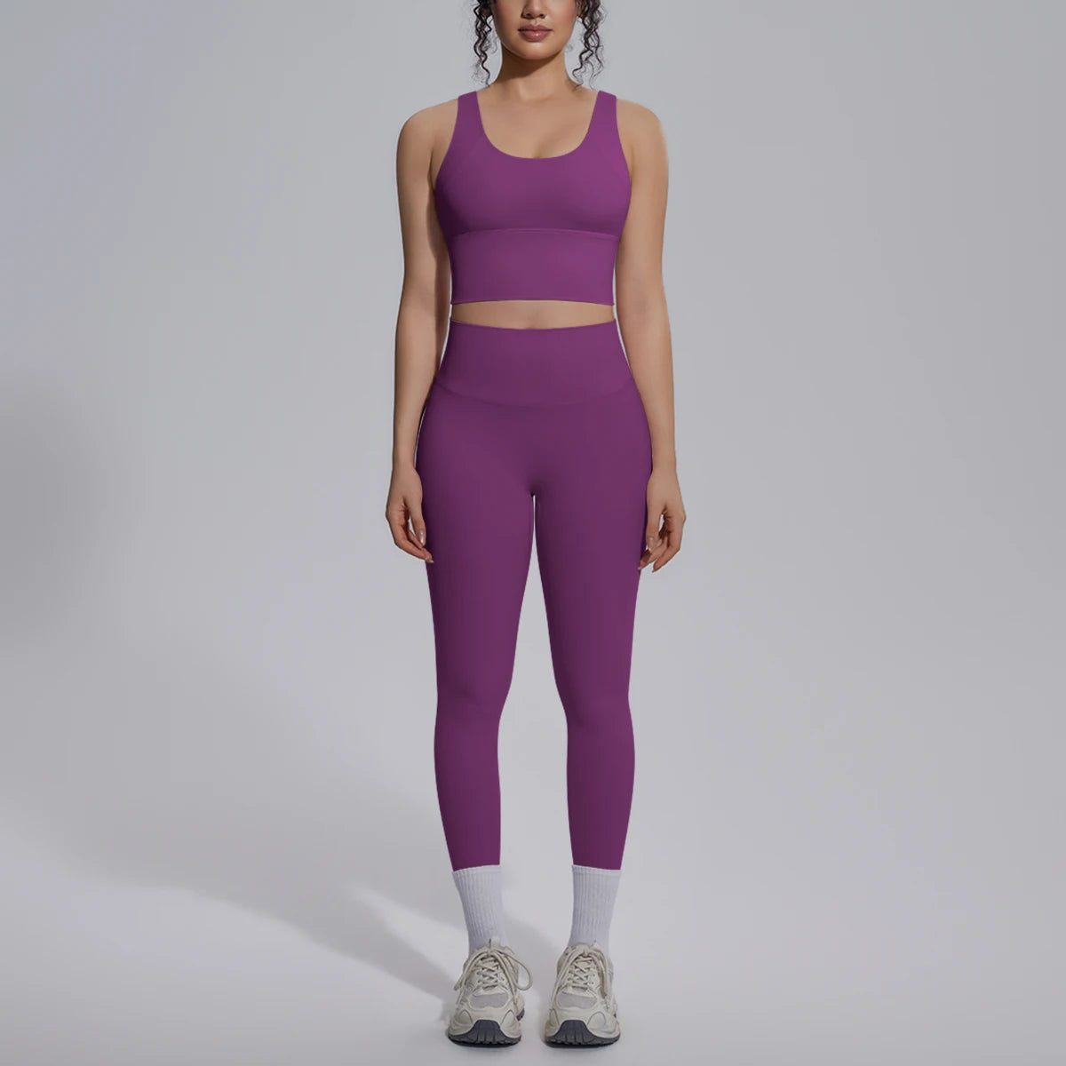 2PCS Yoga Set for Woman's Quick Drying Legging Outdoor Running Fitness Pants Summer Gym Backless Sports Bra with Chest Pad