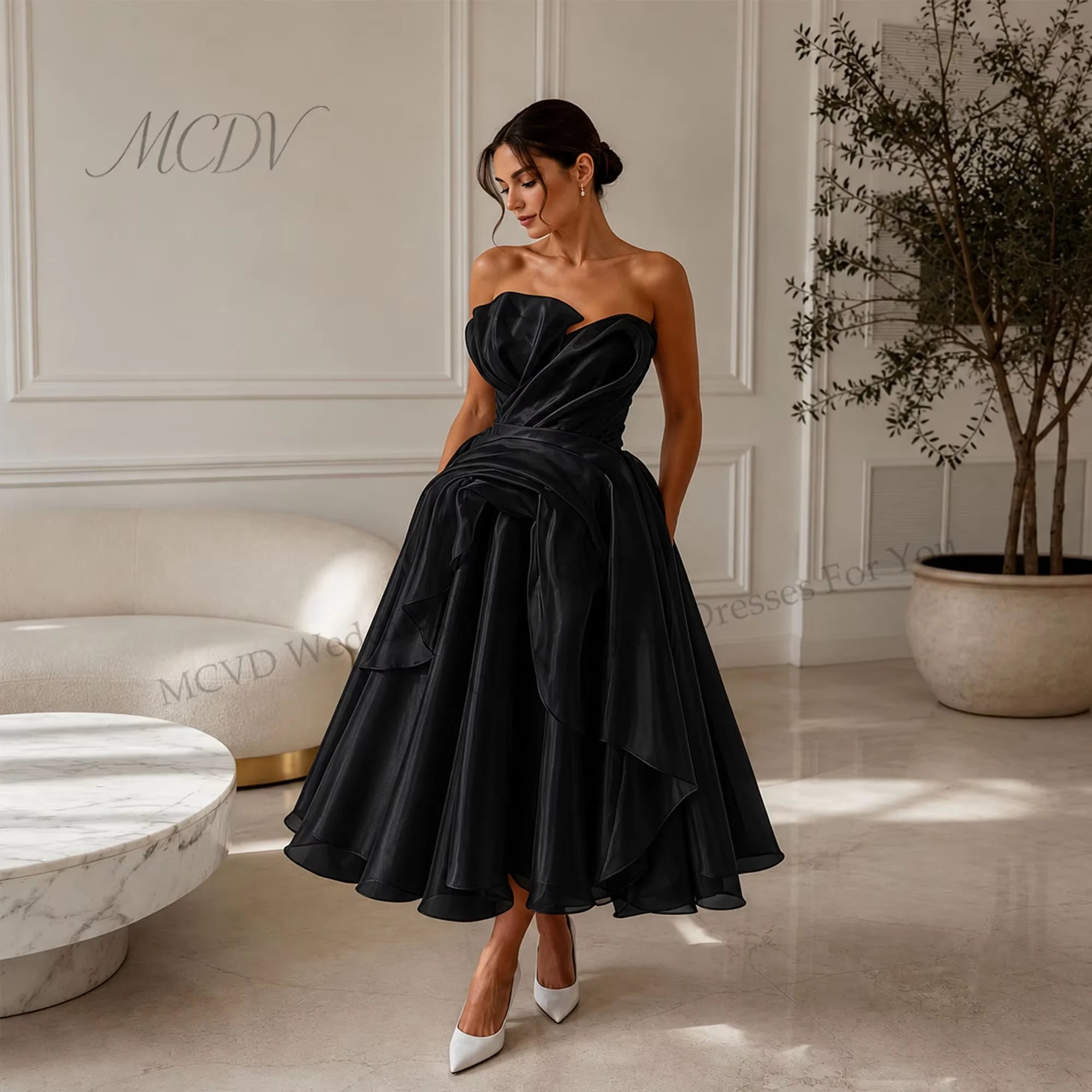 Midi Simple Wedding Dress 2026 Organza A Line Bridal Gown Corset Back Short Reception Dress Civil свадебное платье Customized