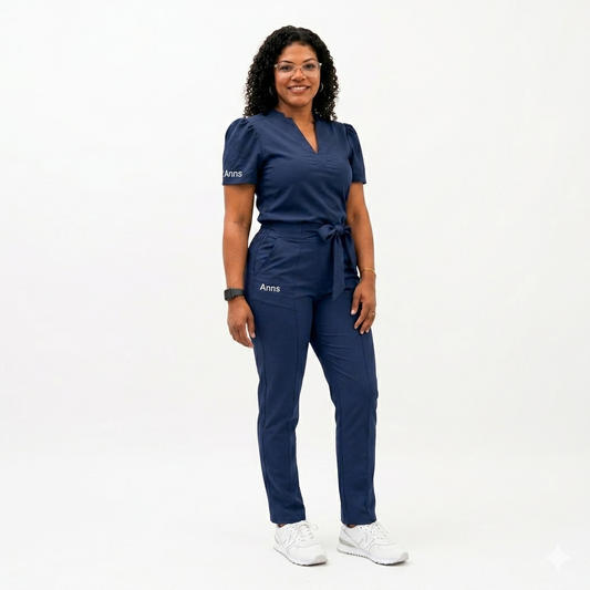 Navy Blue Scrub Set Women | Stretch Medical Uniform & Nursing Scrubs