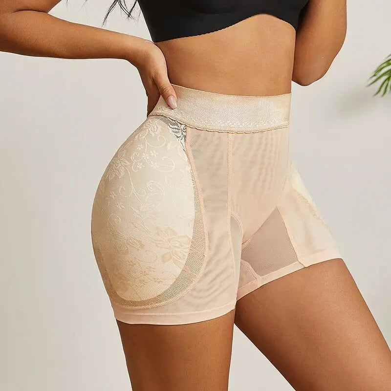 Shapewear Women High Waist Panty Control Panties Body Shaper Seamless Brief Lace Hip Lifte Padded Booty Shaper Hip Enhancer