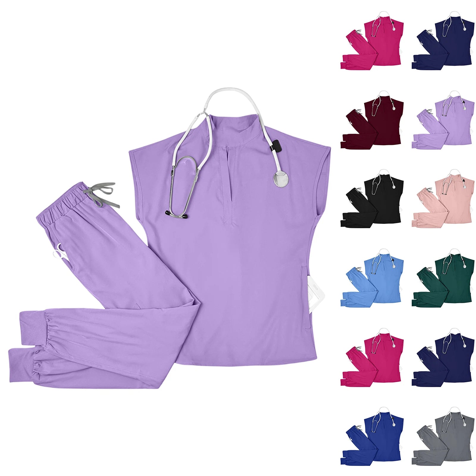 Hot Sale Breathable Durable Scrubs Work Wear Men Nurse Doctor Healthcare Pharmacy Uniforms Short Sleeve Top Pants