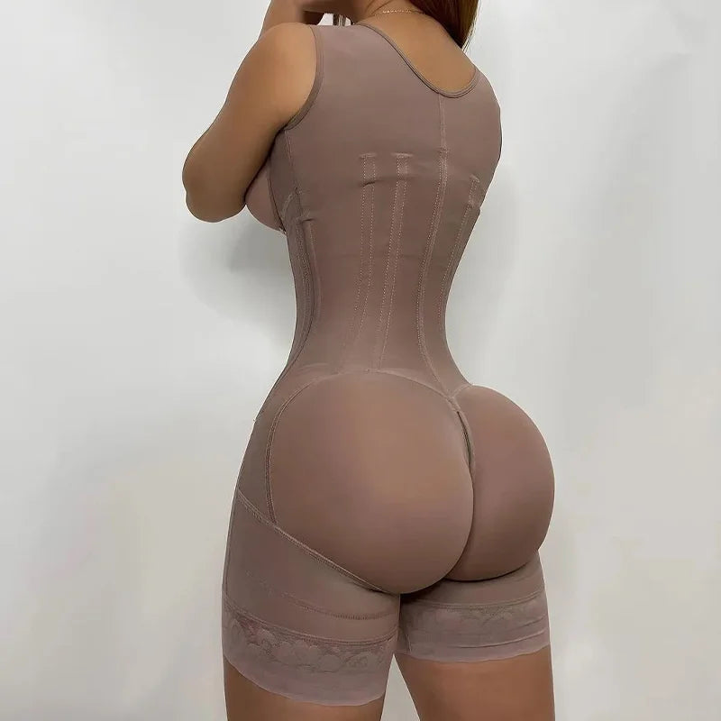 Women Body Shapewear Bbl Double Compression Full Body Stage 2 Faja Bodysuit Ass Stuff Push Up Flat Stomach Modeling Corset