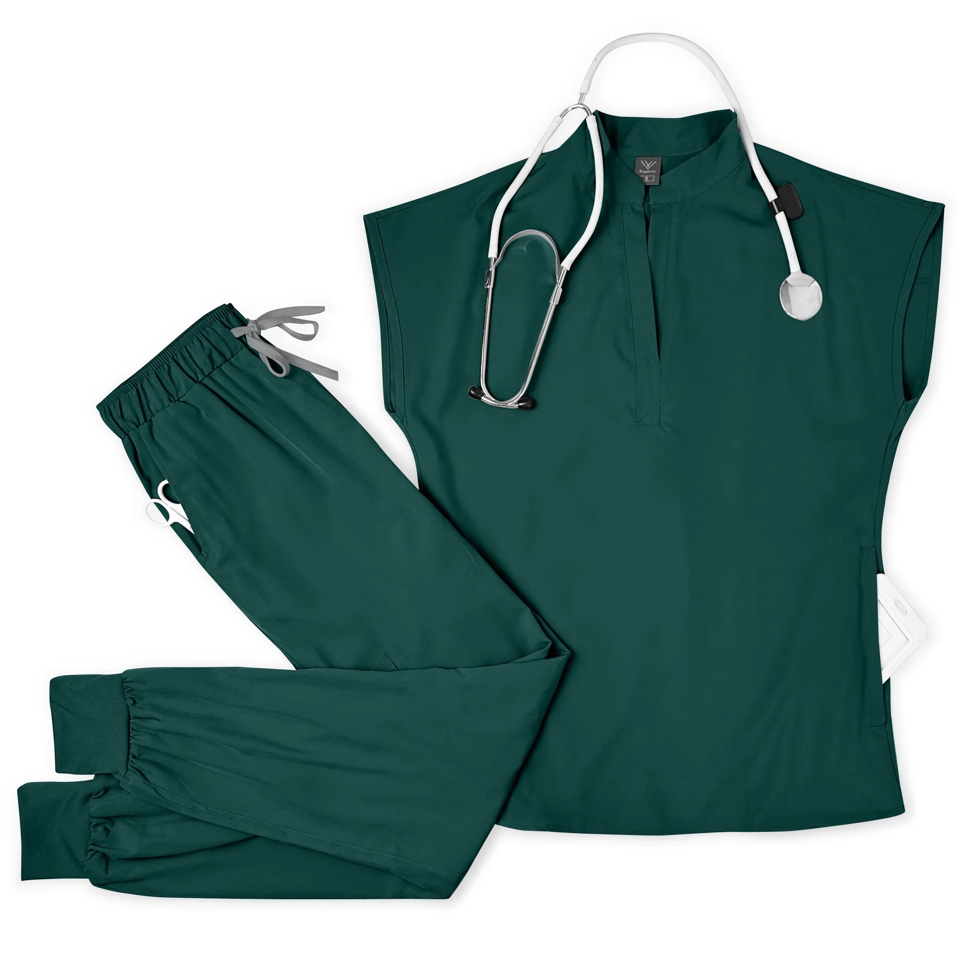 Hot Sale Breathable Durable Scrubs Work Wear Men Nurse Doctor Healthcare Pharmacy Uniforms Short Sleeve Top Pants
