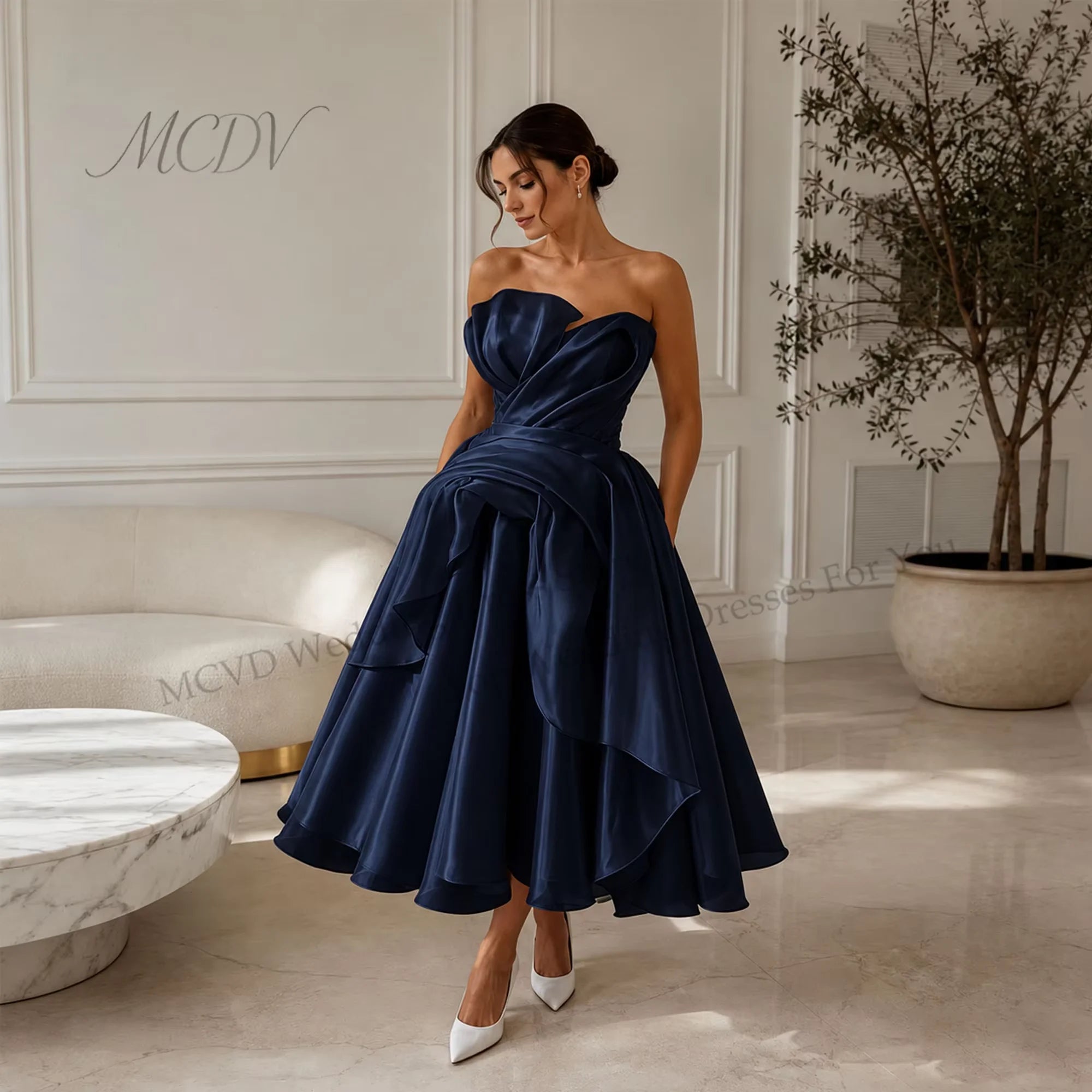 Midi Simple Wedding Dress 2026 Organza A Line Bridal Gown Corset Back Short Reception Dress Civil свадебное платье Customized