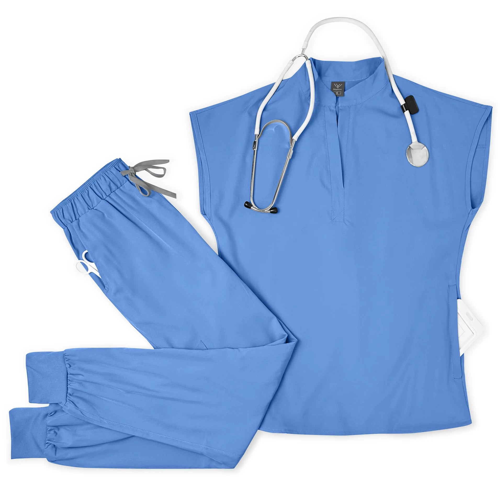 Hot Sale Breathable Durable Scrubs Work Wear Men Nurse Doctor Healthcare Pharmacy Uniforms Short Sleeve Top Pants